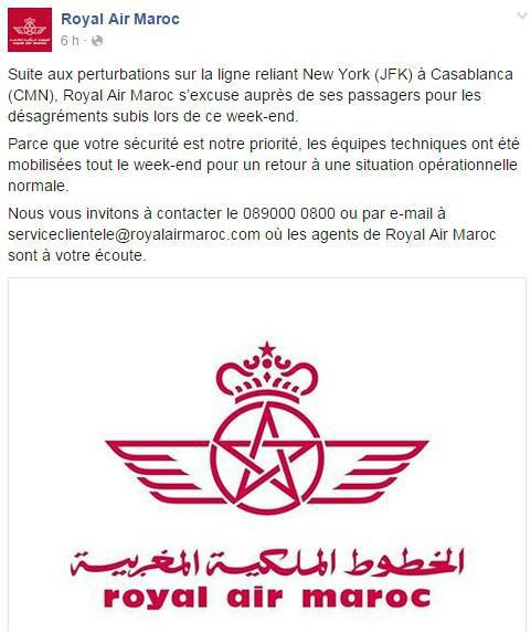 Royal Air Maroc: Retard cumulé de 36 heures sur le vol New-York - Casablanca