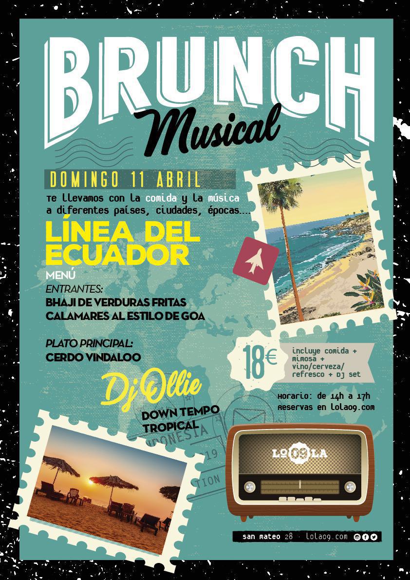 Brunch Musical Dominical en Lola 09 - LA LÍNEA DEL ECUADOR
