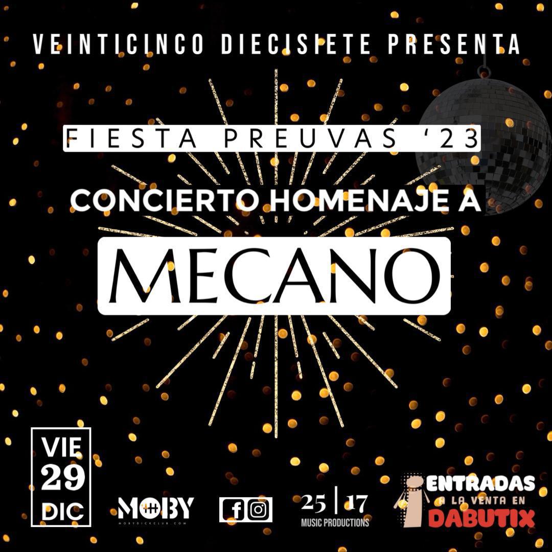 FIESTA PRE-UVAS MADRID:CONCIERTO ESPECIAL HOMEAJE A MECANO 
