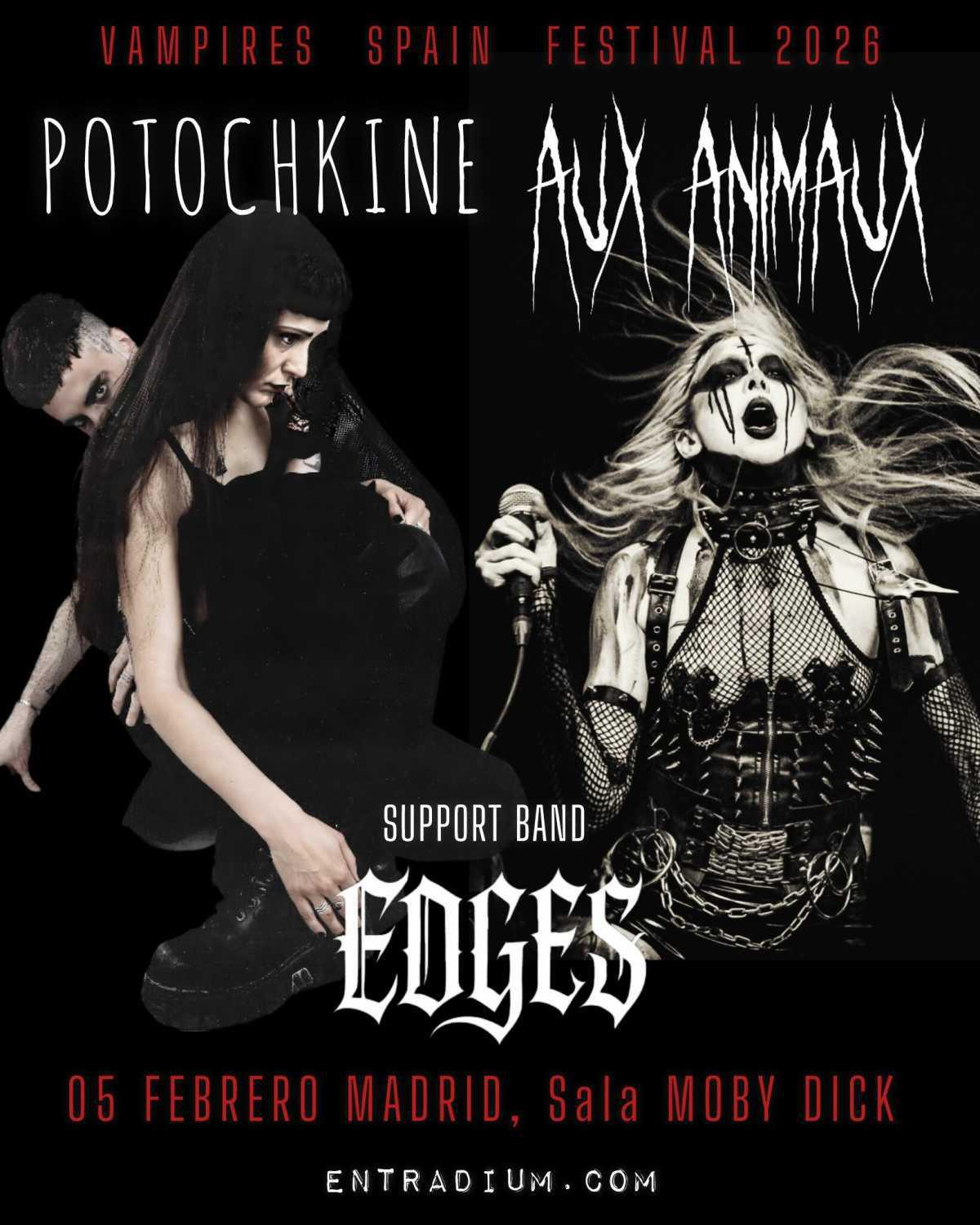 VAMPIRES FESTIVAL SPAIN 2026: POTOCHKINE + AUX ANIMAUX VAMPIRES FESTIVAL SPAIN 2026: POTOCHKINE + AUX ANIMAUX