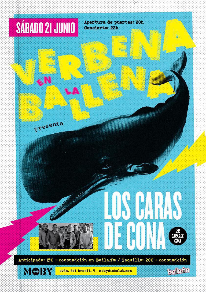 VERBENA EN LA BALLENA: FIESTA DEL VERANO con CARA DE CONA
