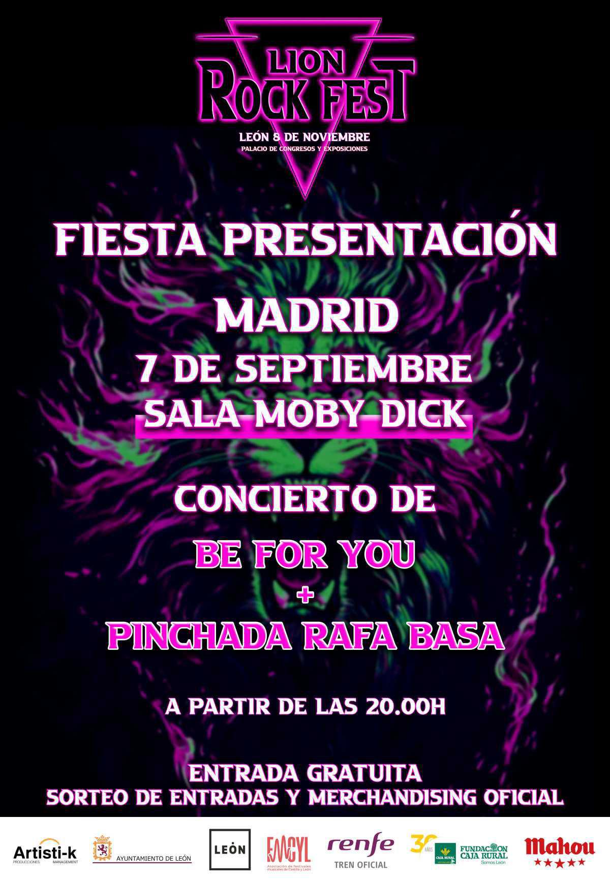  Fiesta presentación Lion Rock Fest. BE FOR YOU + PINCHADA RAFA BASA