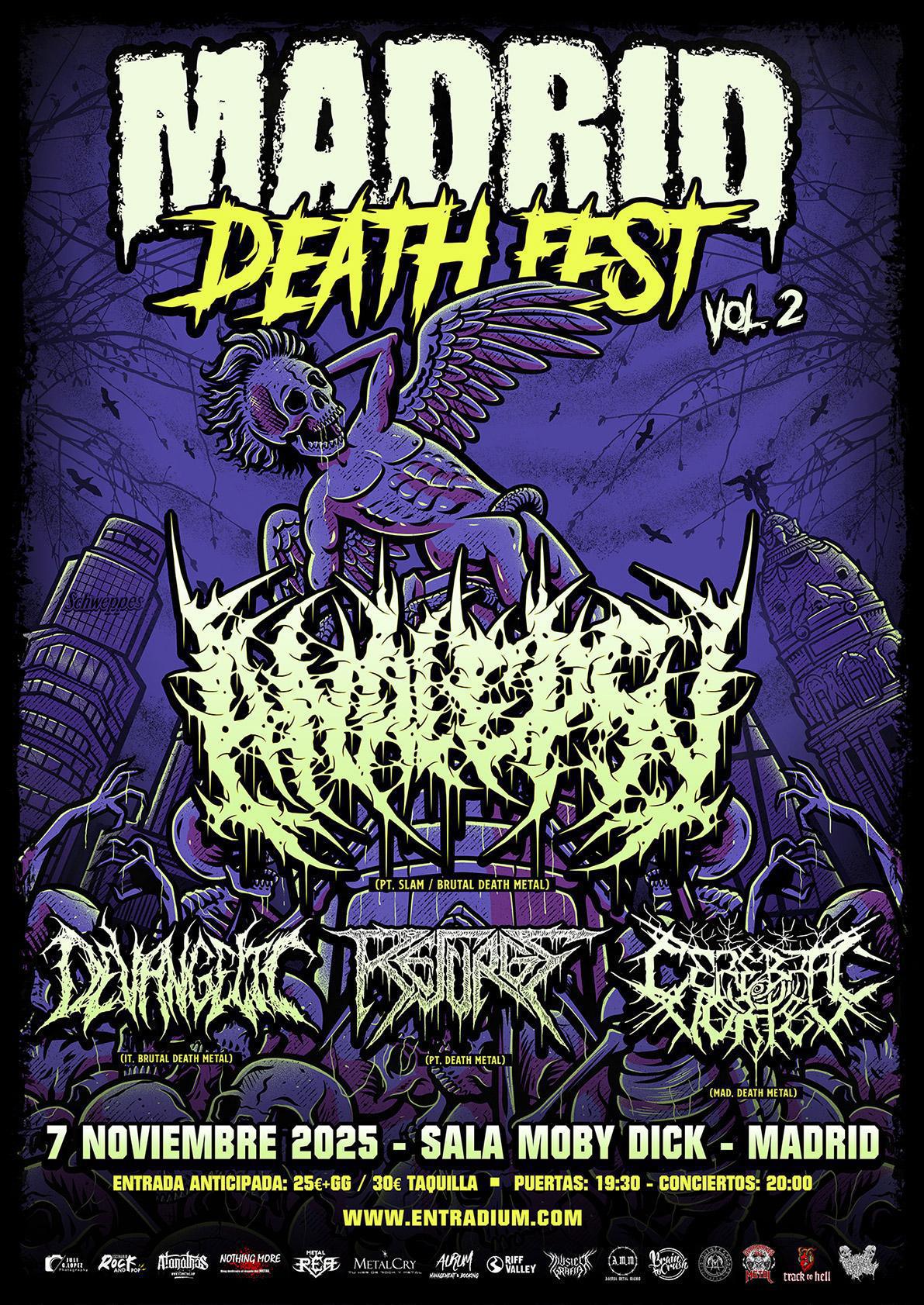 MADRID DEATHFEST Vol. 2 ANALEPSY + DEVANGELIC + RESURGE + CEREBRAL VORTEX MADRID DEATHFEST Vol. 2 ANALEPSY + DEVANGELIC + RESURGE + CEREBRAL VORTEX