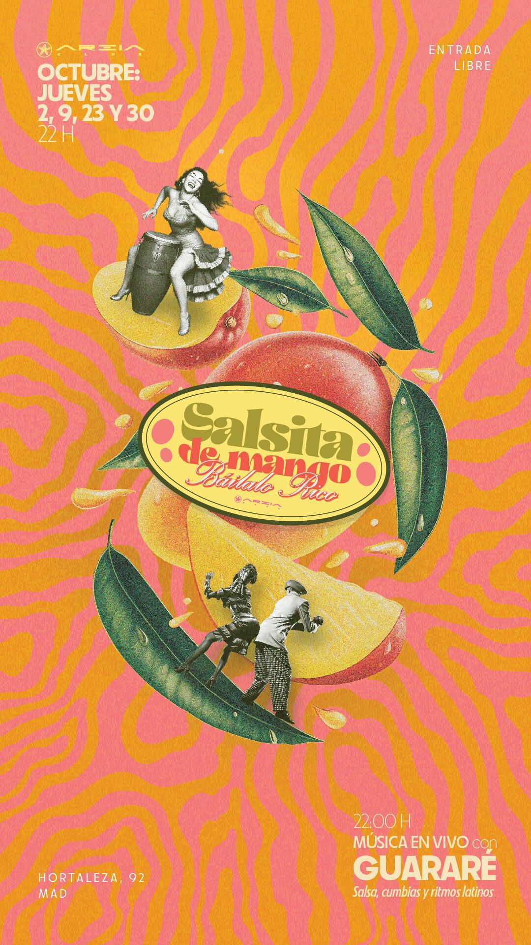 Zumos Pago presenta SALSITA DE MANGO Música en vivo con GUARARÉ Báilalo Rico con Salsa, Cumbias y Ritmos Latinos Zumos Pago presenta SALSITA DE MANGO Música en vivo con GUARARÉ Báilalo Rico con Salsa, Cumbias y Ritmos Latinos