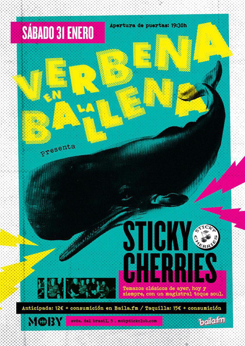 VERBENA EN LA BALLENA CON STICKY CHERRIES