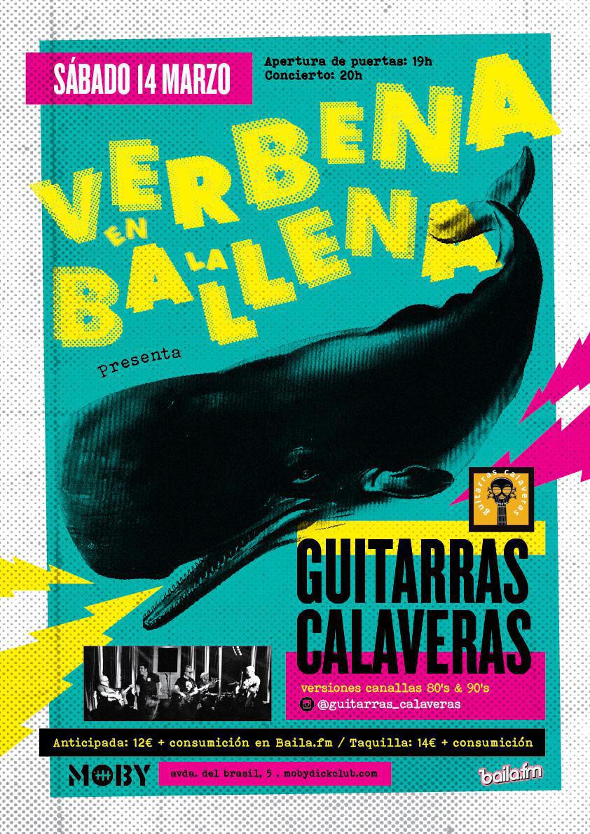 VERBENA EN LA BALLENA CON GUITARRAS CALAVERAS VERBENA EN LA BALLENA CON GUITARRAS CALAVERAS
