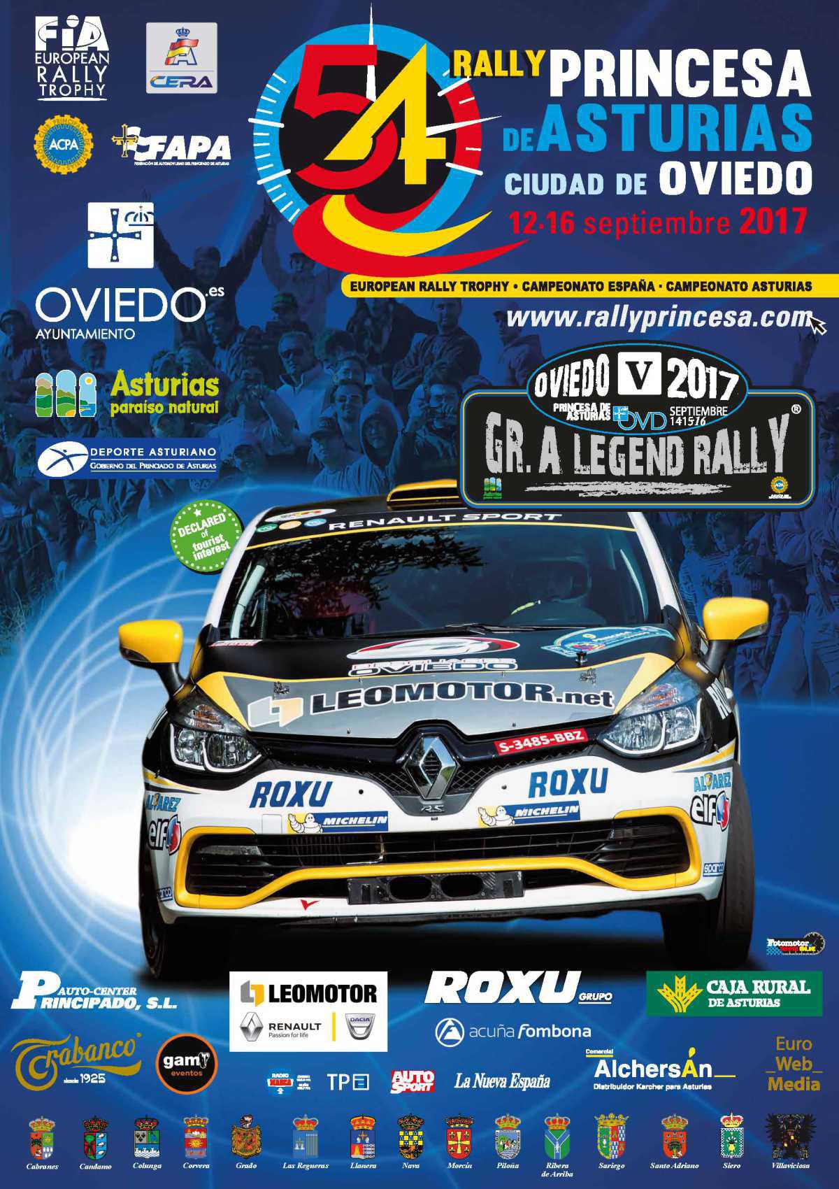 Cartel Oficial del 54 Rally Princesa de Asturias Ciudad de Oviedo