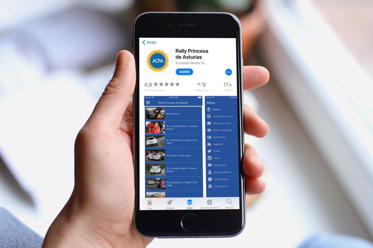 Éxito de descargas de la aplicación del Rally Princesa de Asturias  Éxito de descargas de la aplicación del Rally Princesa de Asturias