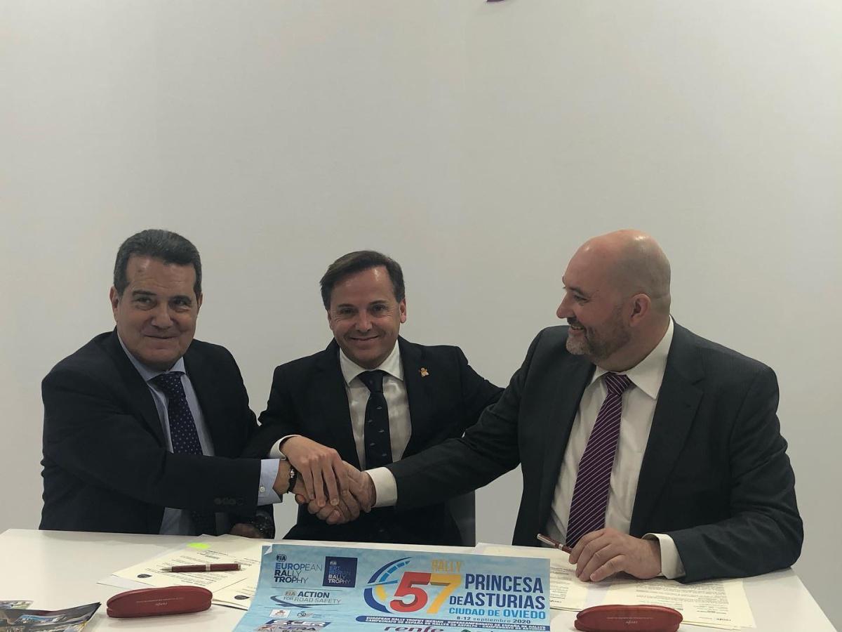 El Rally Princesa de Asturias Ciudad de Oviedo en FITUR. Firmado el convenio 2020 con RENFE. El Rally Princesa de Asturias Ciudad de Oviedo en FITUR. Firmado el convenio 2020 con RENFE.
