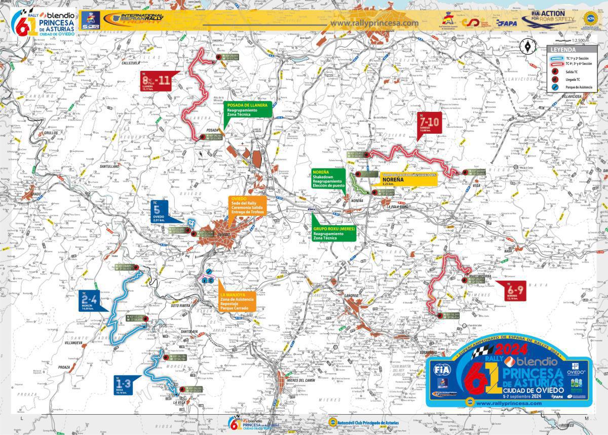Recorrido del 61 Rally Blendio Princesa de Asturias Ciudad de Oviedo Recorrido del 61 Rally Blendio Princesa de Asturias Ciudad de Oviedo