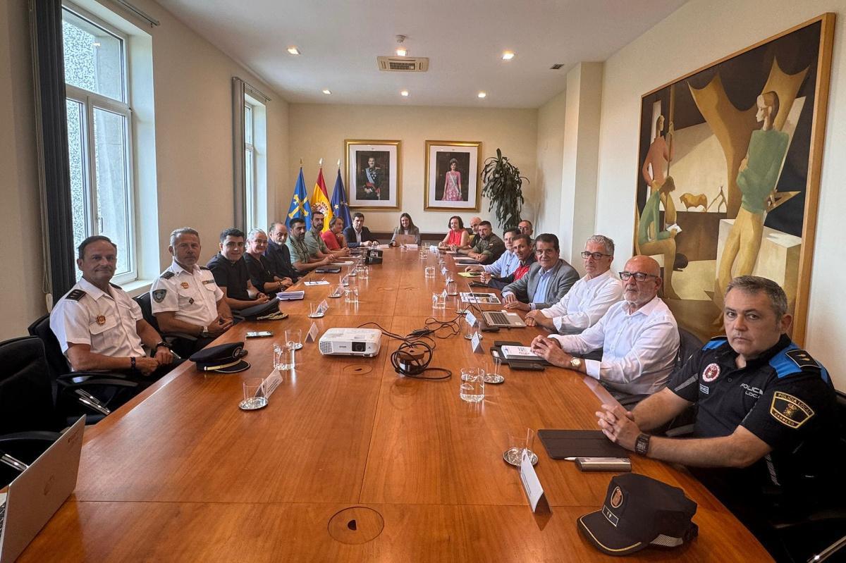 Reunión de seguridad en la Delegación del Gobierno de Asturias