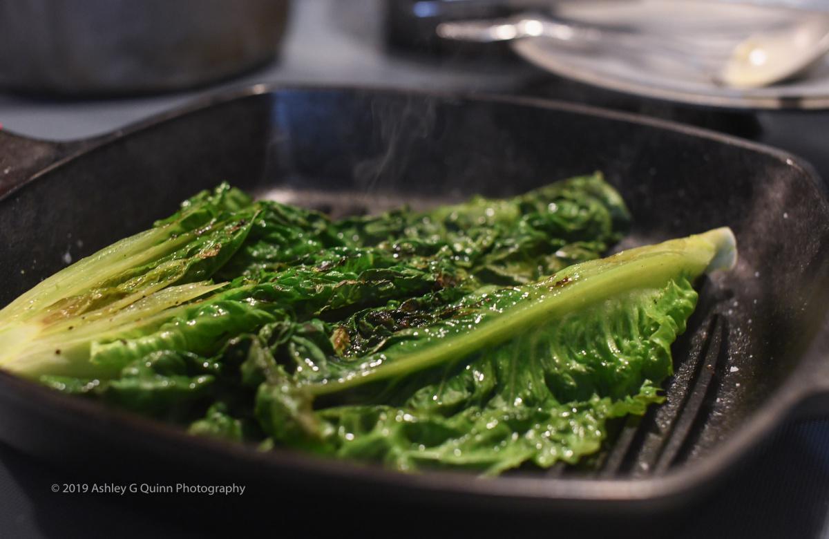 Post Feast Favorites: Seared Romaine Salad with Cranberry Vinaigrette 