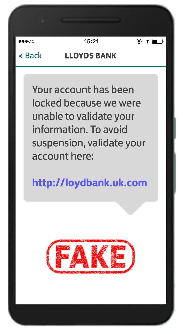 Bank Fake Text Message