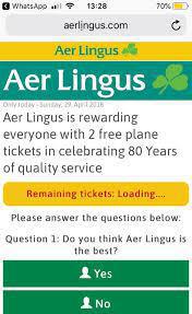 Aer Lingus Scam
