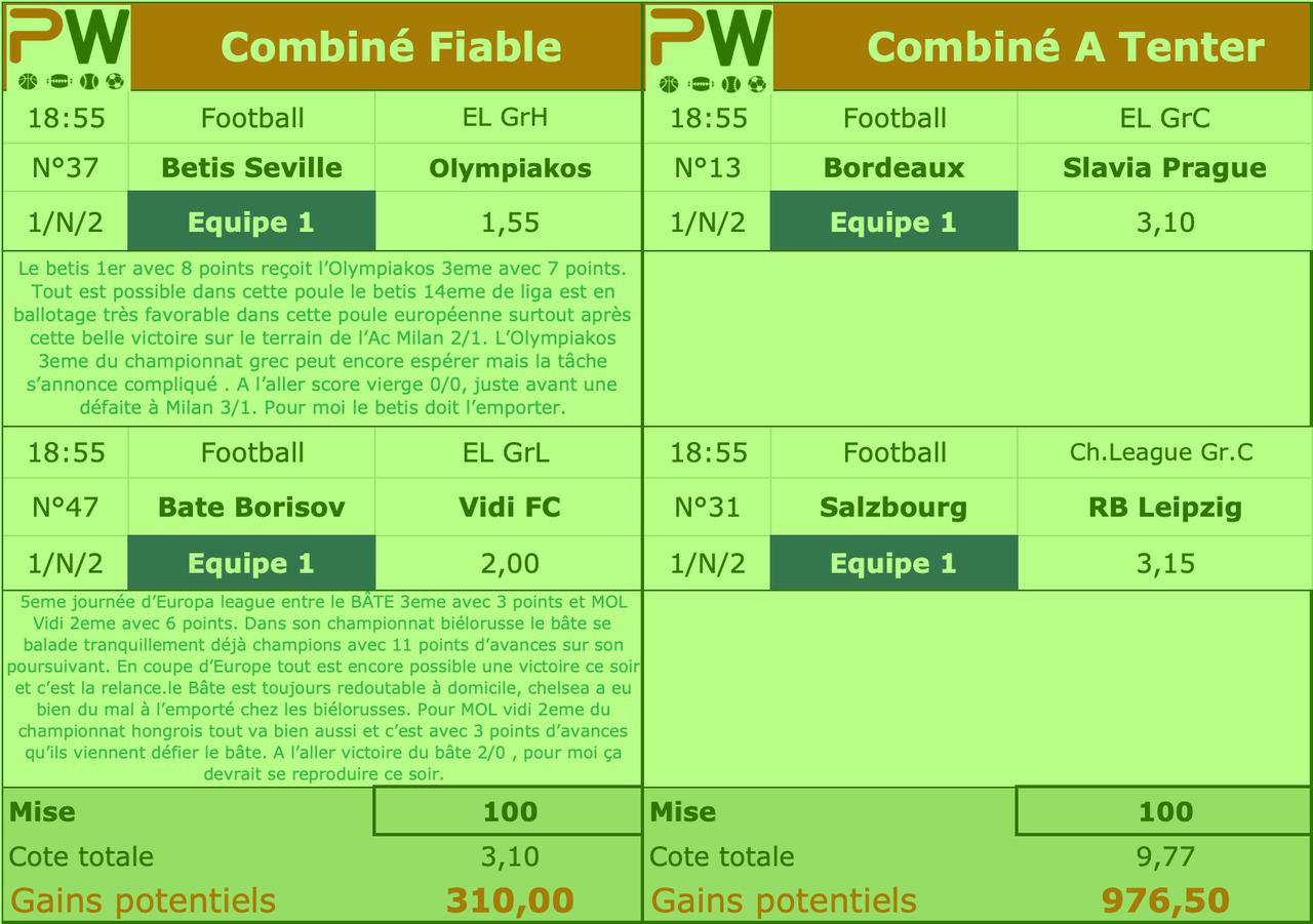 Combiné du 30 Novembre 2018