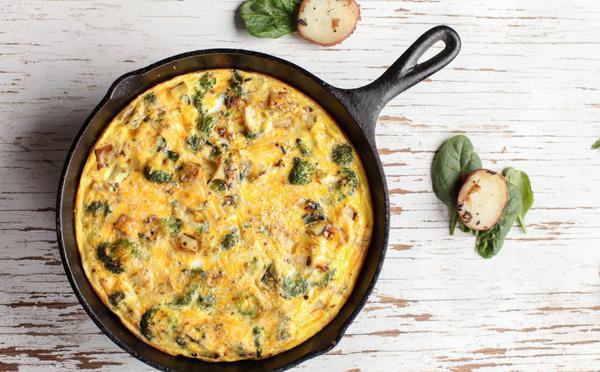 Turkey Bacon & Broccoli Omelet (Low-Carb)