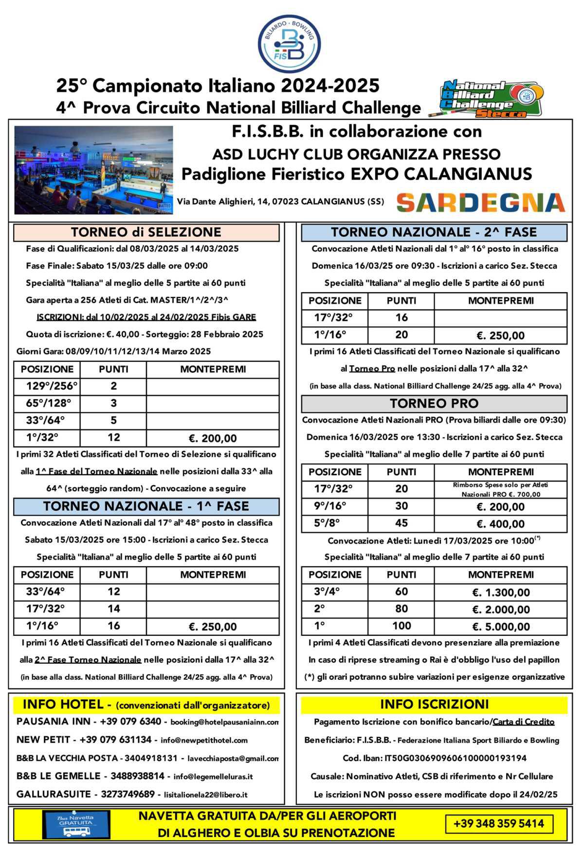 CAMPIONATI ITALIANI: CALANGIANUS OSPITERÀ LA 5^ PROVA NBC 2024-2025