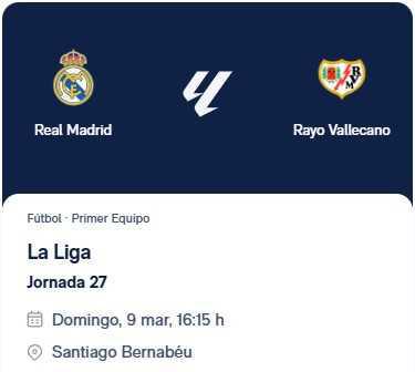  Real Madrid - Rayo Vallecano