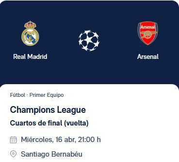 Real Madrid -Arsenal