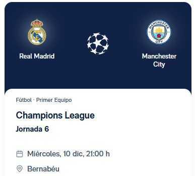 Real Madrid -Manchester City
