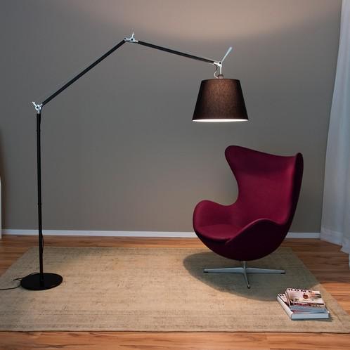 Luminaria de piso Artemide Tolomeo Mega Black