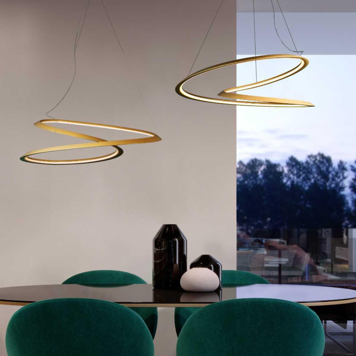 Pendente Nemo Kepler Minor Uplight OURO FOSCO Designer Arihiro Miyake