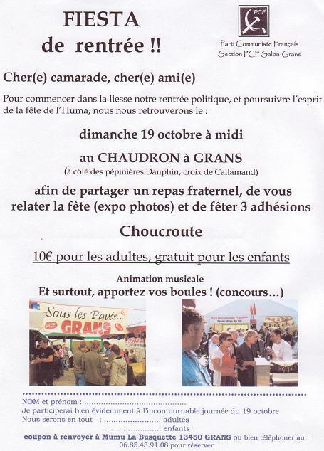 Grande Fiesta du PCF Salon-Grans