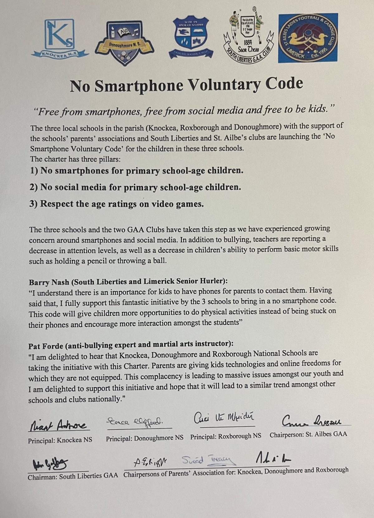 No Smartphone Voluntary Code - a community effort! No Smartphone Voluntary Code - a community effort!