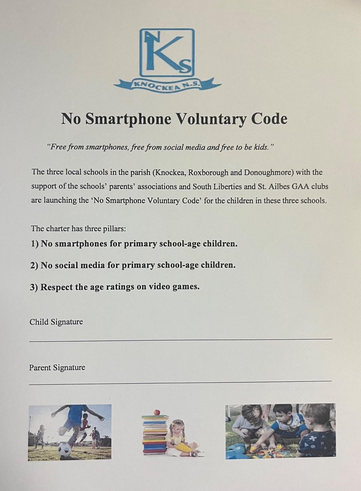 No Smartphone Voluntary Code - a community effort!