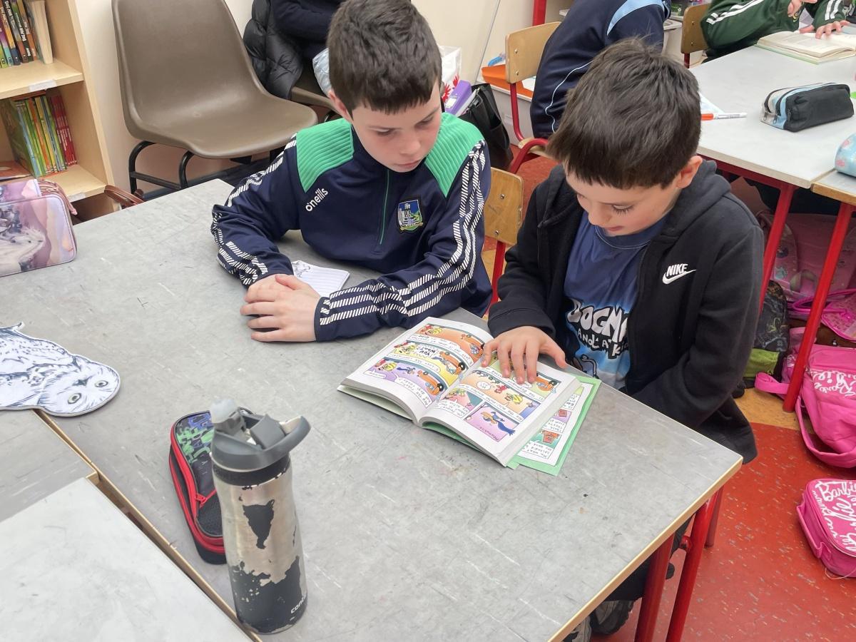 Buddy reading with 5th Class 