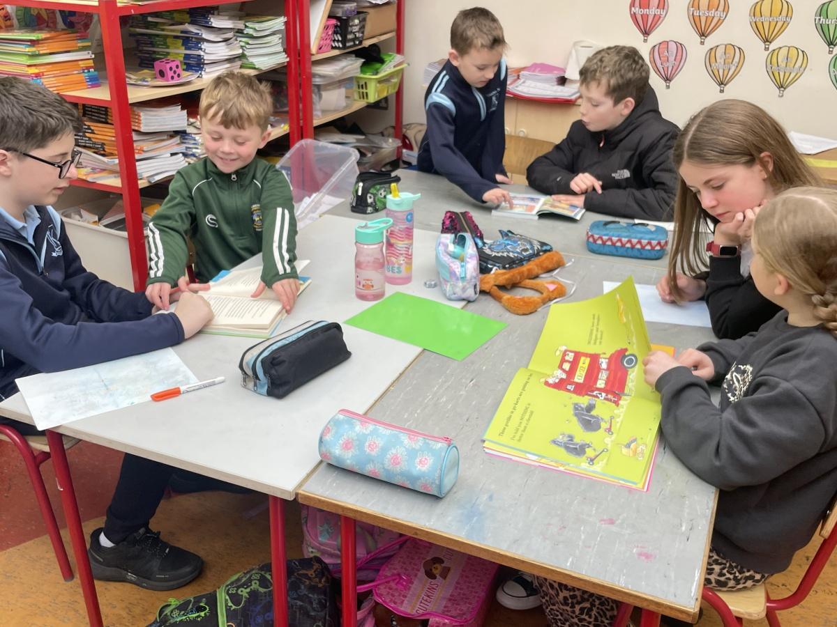 Buddy reading with 5th Class 