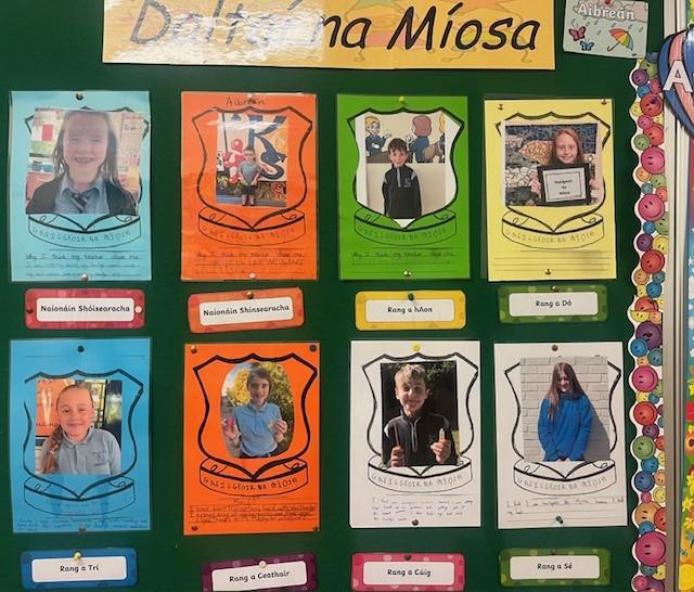Have a look at these super pupils, all our April award winners! Maith sibh go léir