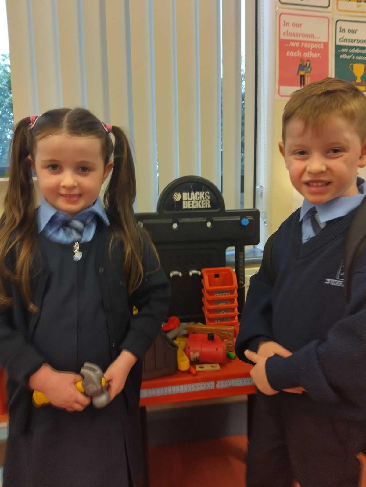Our first day in Junior Infants! : )