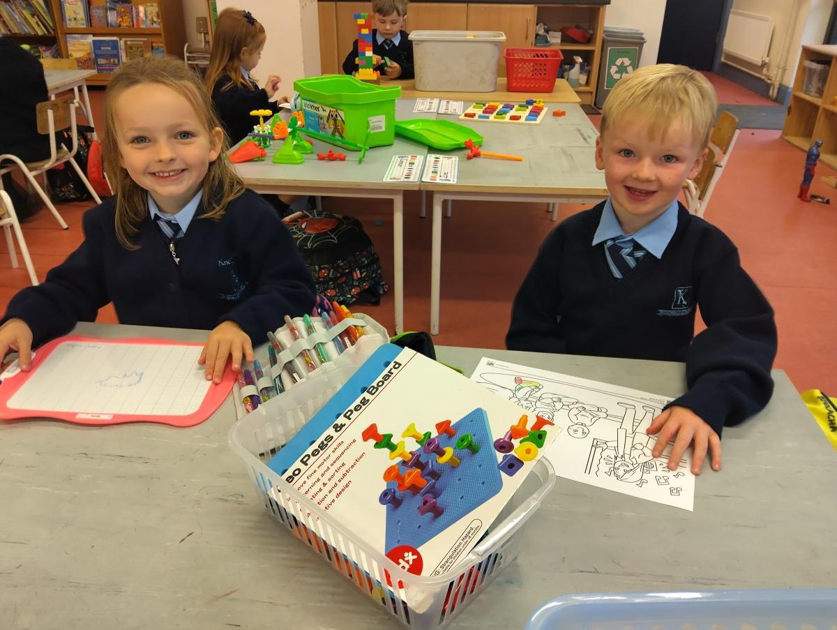 Our first day in Junior Infants! : )