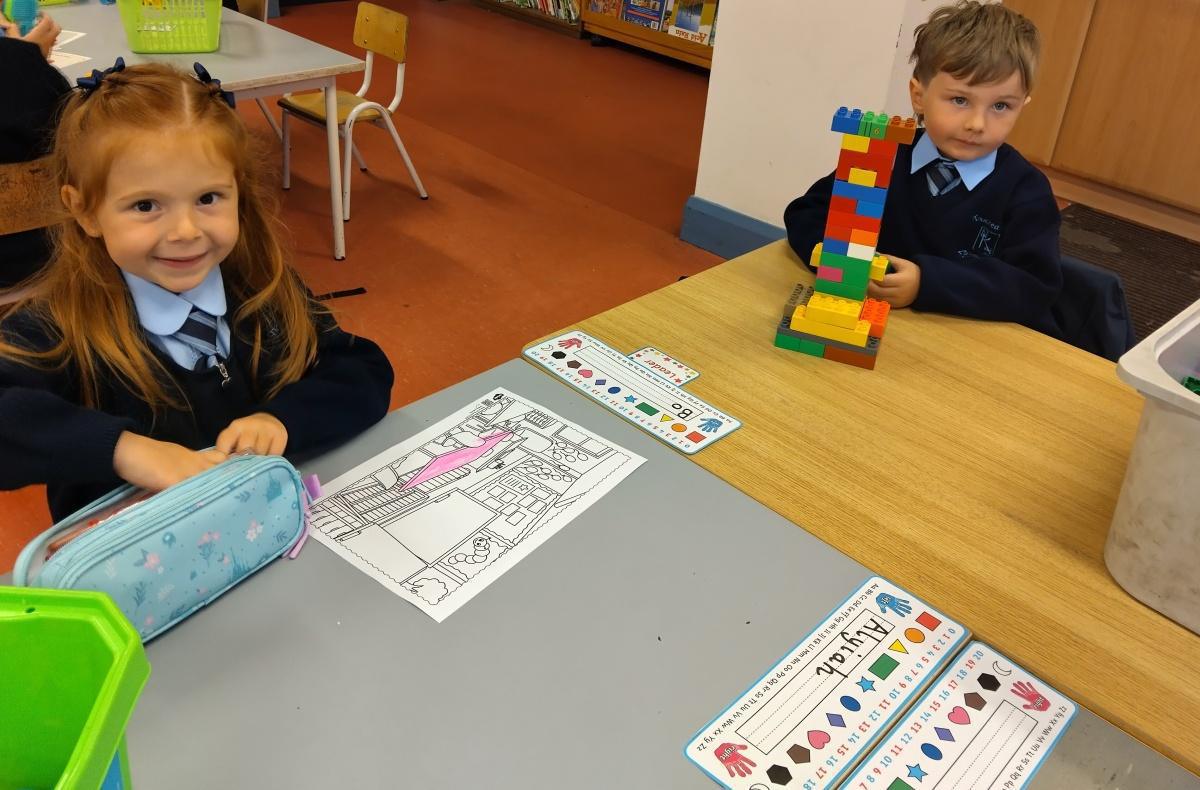 Our first day in Junior Infants! : )