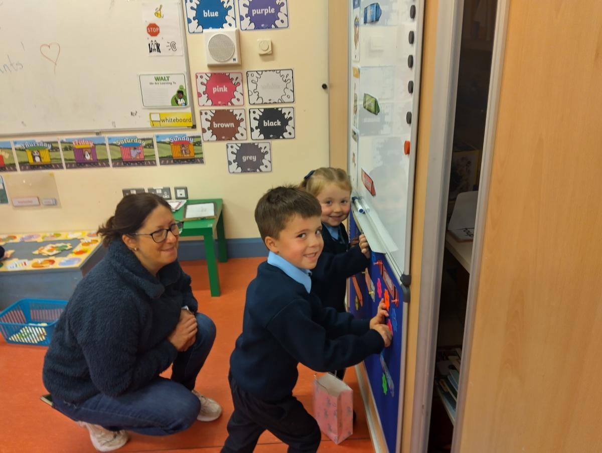 Our first day in Junior Infants! : )