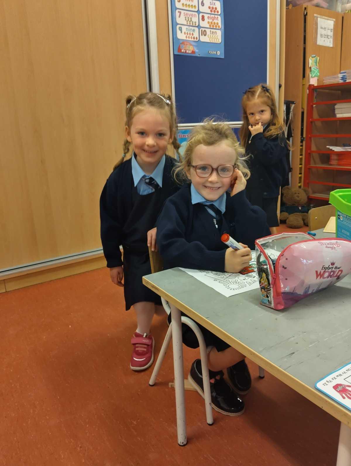 Our first day in Junior Infants! : )