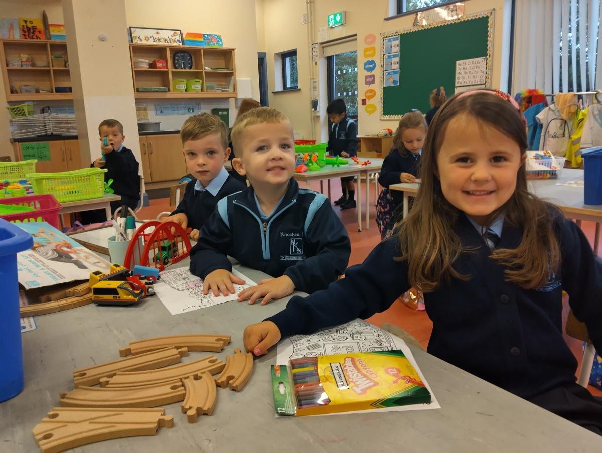 Our first day in Junior Infants! : )