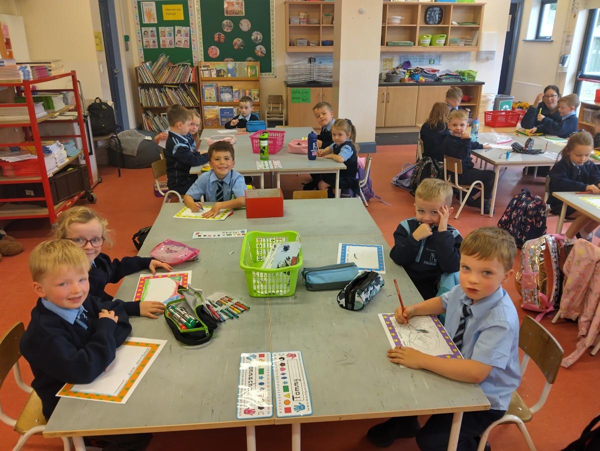 Our first day in Junior Infants! : )