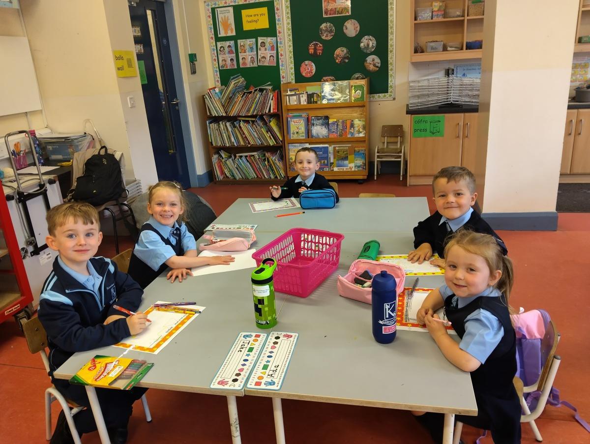 Our first day in Junior Infants! : )