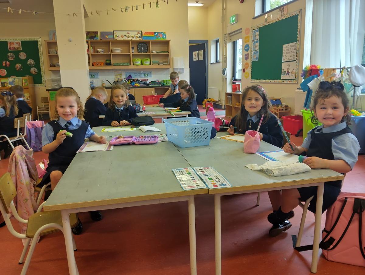 Our first day in Junior Infants! : )