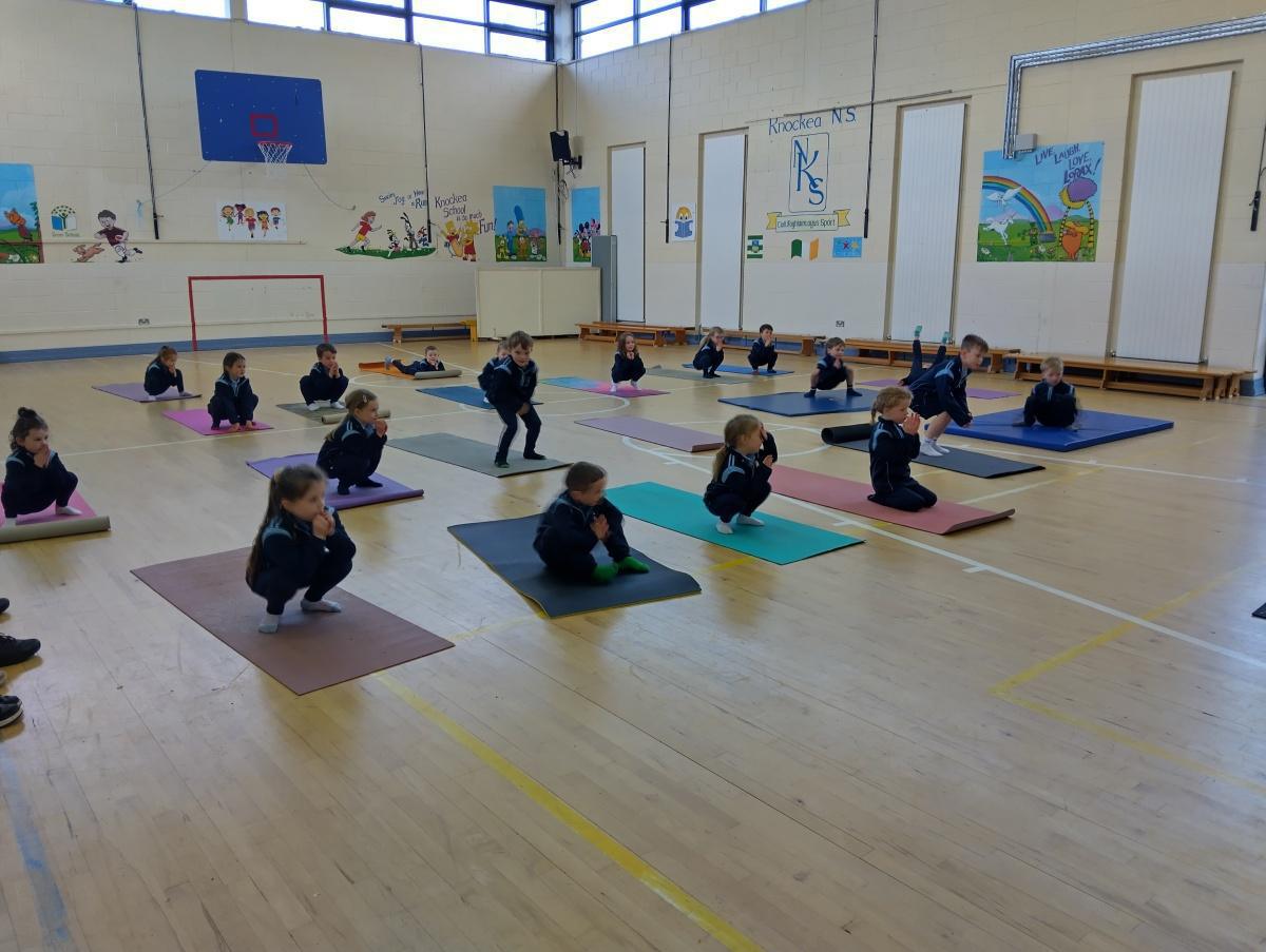 Junior Infants loved yoga!