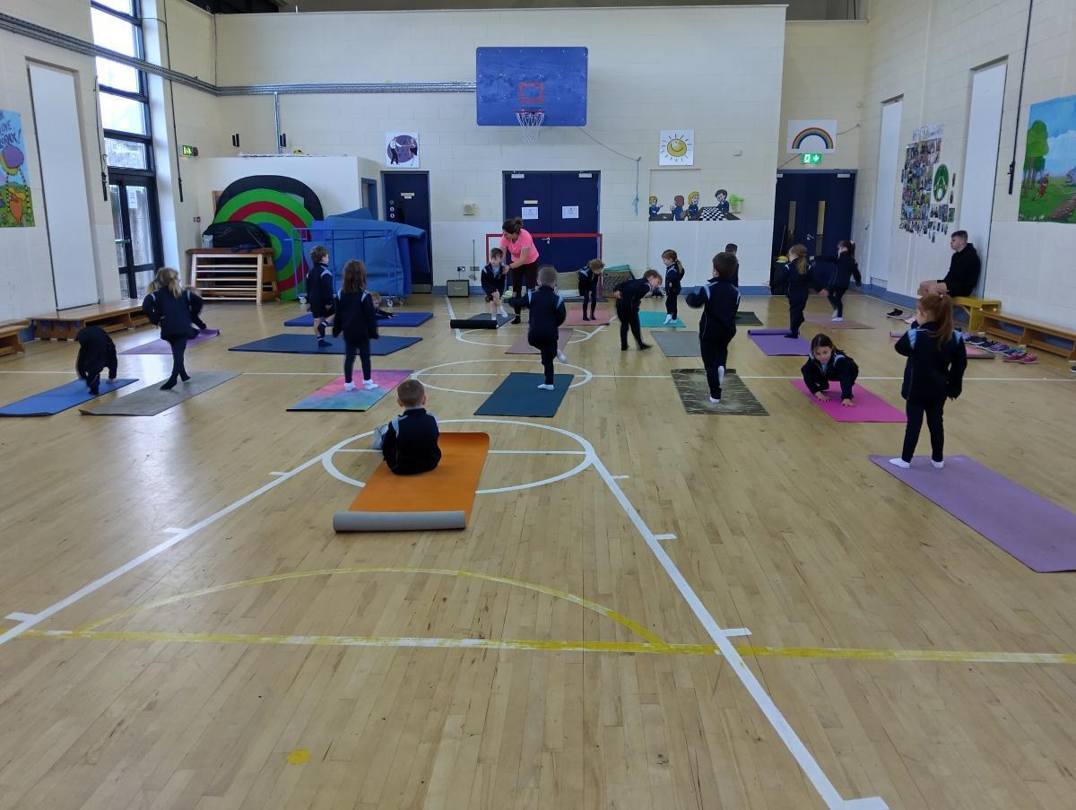 Junior Infants loved yoga!
