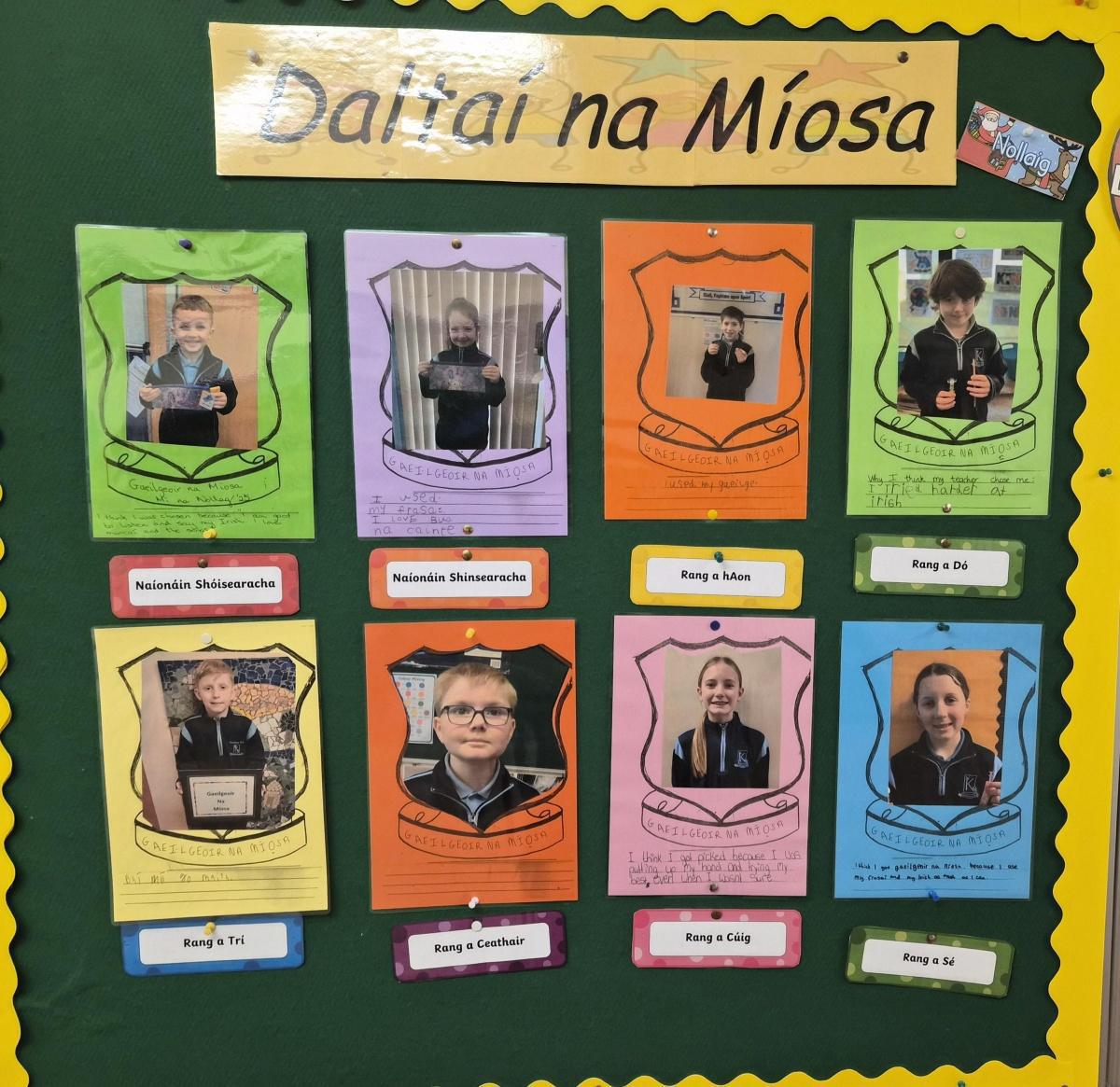 Our December superstars! We are so proud of our Students of the Month and our Gaeilgeoirí na Míosa