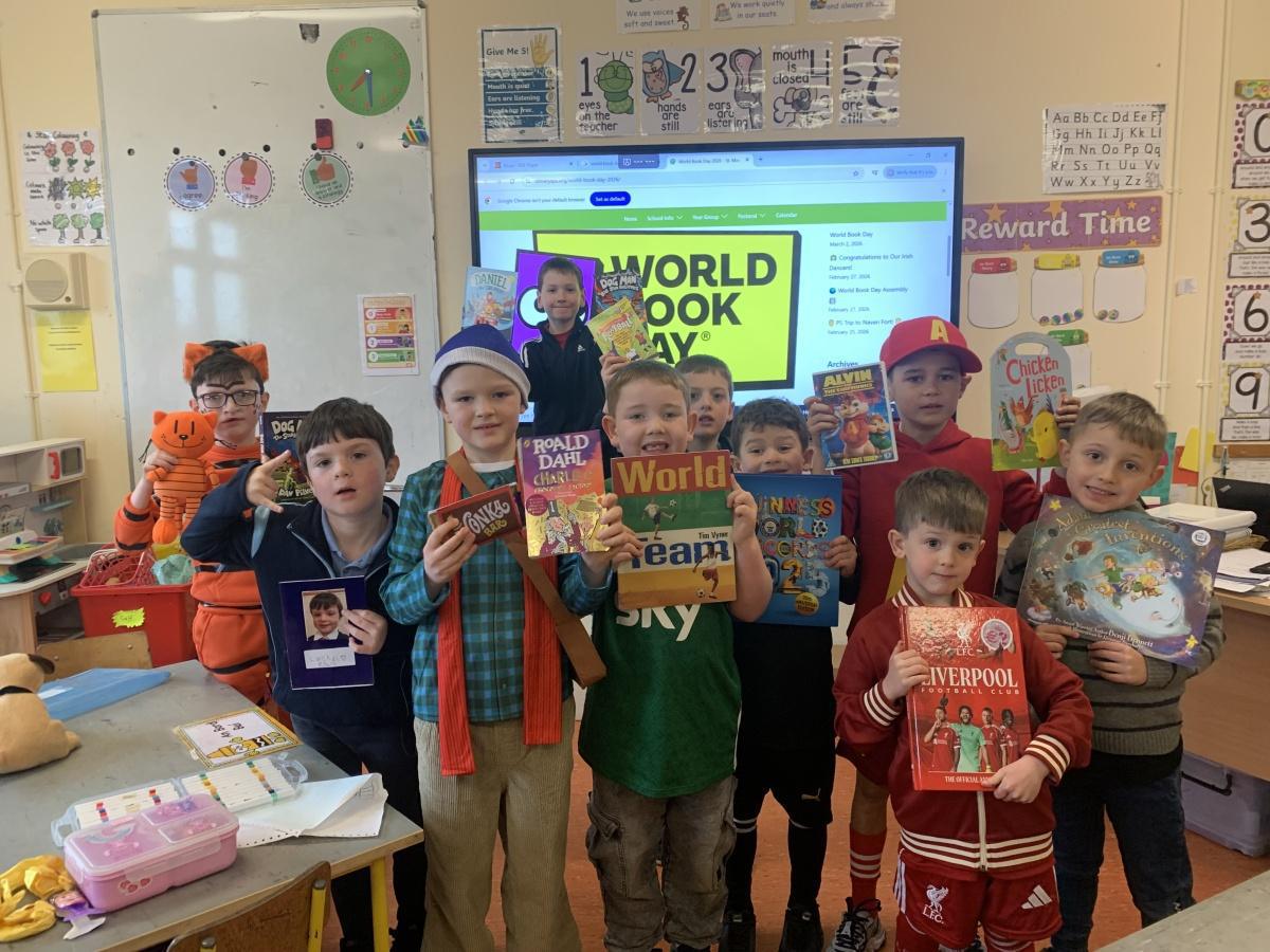 Senior Infants enjoying World Book Day 2026 Senior Infants enjoying World Book Day 2026