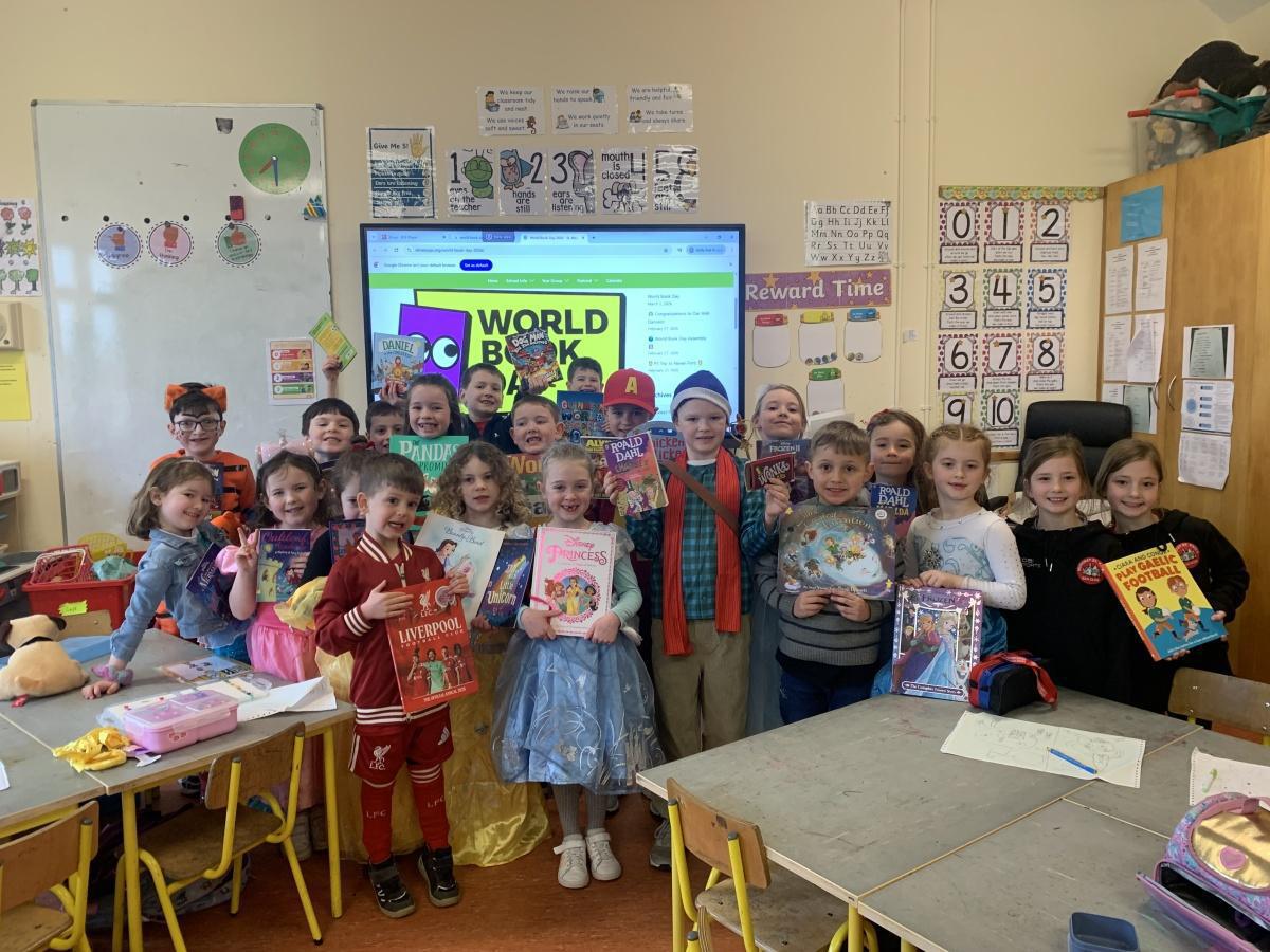Senior Infants enjoying World Book Day 2026