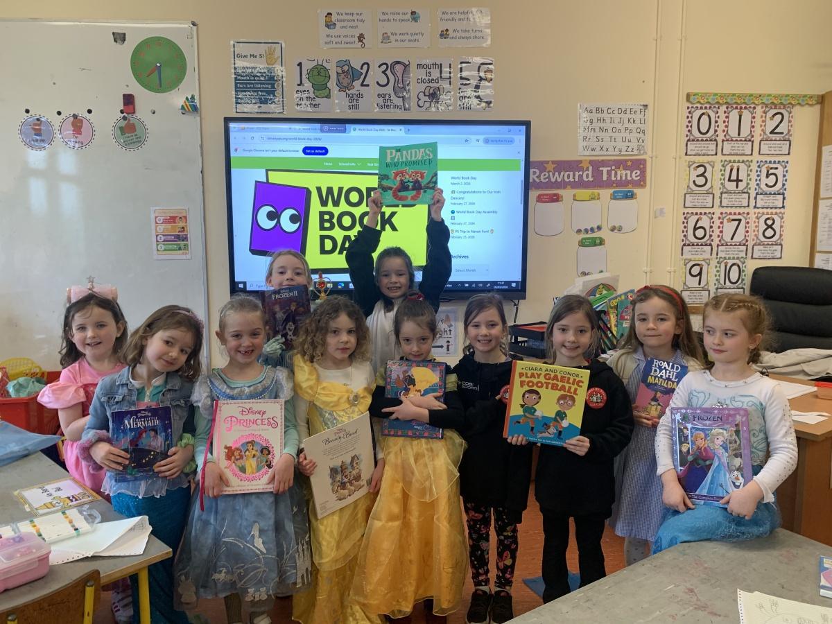Senior Infants enjoying World Book Day 2026