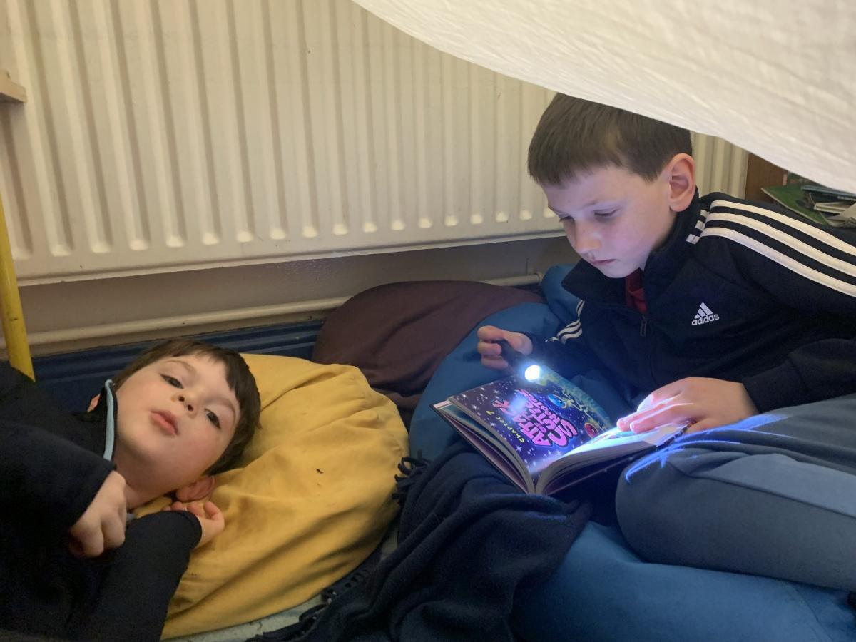 Senior Infants enjoying World Book Day 2026