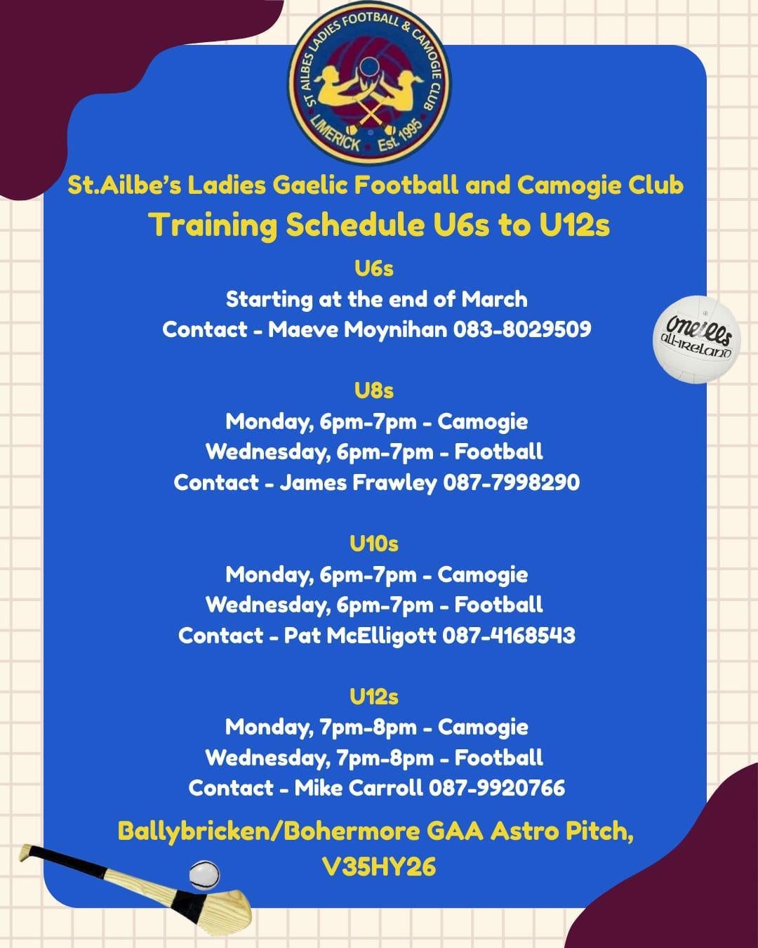 St.Ailbe's Girls Gaelic Football and Camogie Club - All are welcome!