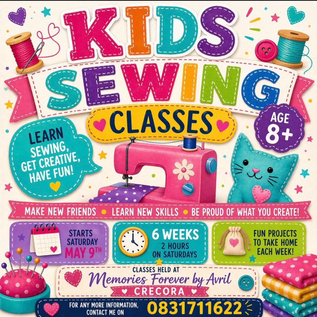 Kids sewing classes - information below